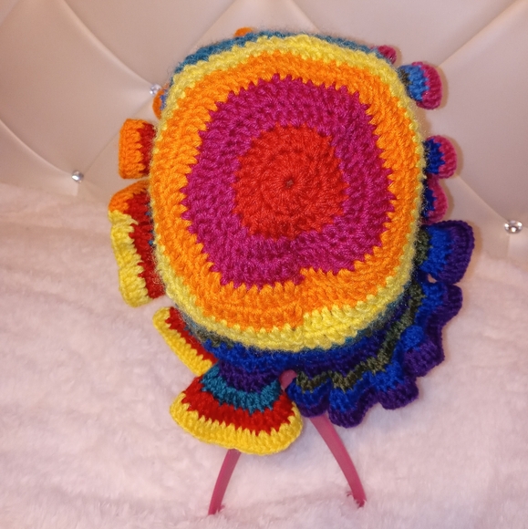 Crochet Ruffle Hat - Picture 3 of 4
